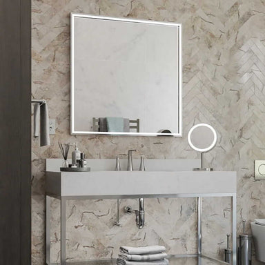 Electric Mirror Radiance Lighted Mirror in Etched Chrome