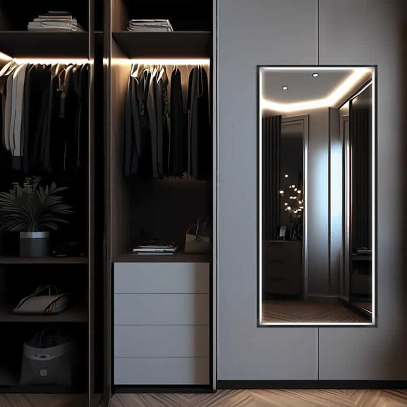 Electric Mirror Radiance Lighted Wardrobe Mirror Front View
