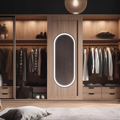 Electric Mirror Saratoga Lighted Wardrobe Mirror Front View Lifestyle