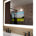 Electric Mirror Silhouette Led Lighted Mirror TV Corner View Facing Left Up Close