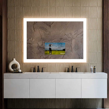 Electric Mirror Silhouette Led Lighted Mirror TV Front View