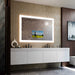 Electric Mirror Silhouette Lighted Mirror Tv Corner View Facing Right