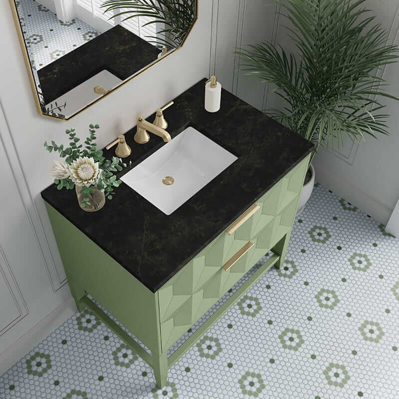 Emmeline 36 Inch Single Vanity in Pistachio With Phantome Eclos Top
