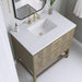 Emmeline 36 Inch Single Vanity Pebble Oak White Zeus Top