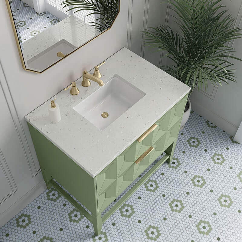 Emmeline 36 Inch Single Vanity Pistachio Lime Delight Top