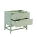 Emmeline 36 Inch Single Vanity Pistachio Open Drawer