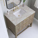 Emmeline 36 Single Vanity Pebble Oak Victorian Silver Top