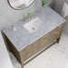 Emmeline 48 Single Vanity Pebble Oak Carrara White Marble Top