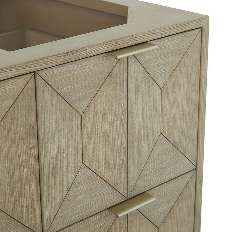 Emmeline 48 Single Vanity Pebble Oak Close Up Knob