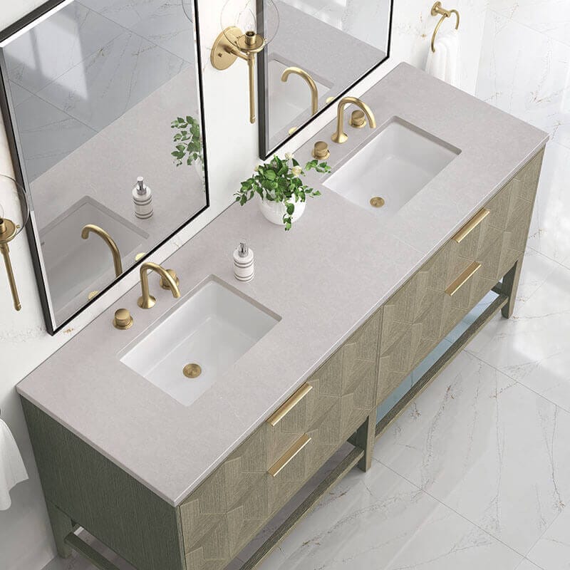 Emmeline 72 Double Vanity Pebble Oak Eternal Serena Top