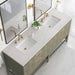 Emmeline 72 Inch Double Vanity Pebble Oak Eternal Jasmine Pearl Top