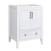 Everette 24 inch Single Vanity White Cabinet Only Corner View