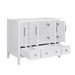 Everette 42 Single Vanity White Cabinet Only Open Drawer