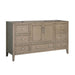 Everette 60 inch Single Vanity Gray Oak Cabinet Only Corner View