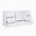 Everette 60 Single Vanity White Cabinet Only Open Drawer