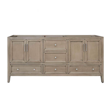 Everette 72 Double Vanity Gray Oak Cabinet Only