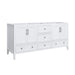 Everette 72 inch Double Vanity White Cabinet Only Corner View