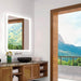 eyla LED lighted mirror 36 x 36 inch corner view