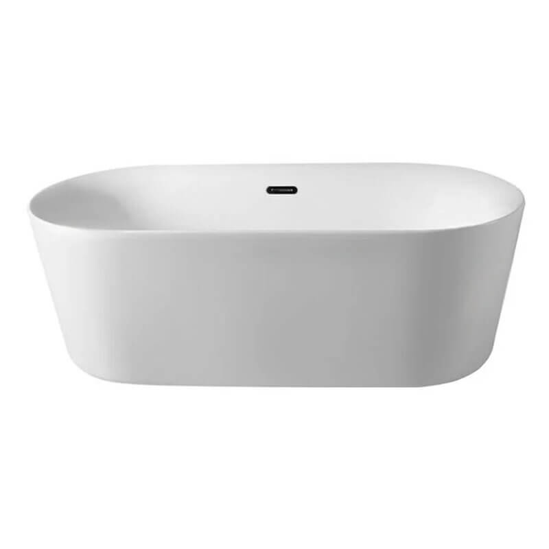 Flora F5930 59 x 30 Inch Freestanding Acrylic Soaker Tub Oval Tub
