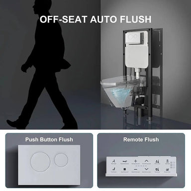 G10 Wall Mounted Smart Toilet With Concealed Tank With Off Seat Auto Flush