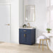 Gavino 30 inch Single Bathroom Vanity with Top Royal Blue Corner View