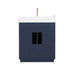 Gavino 30 Single Bathroom Vanity with Top Royal Blue Back View