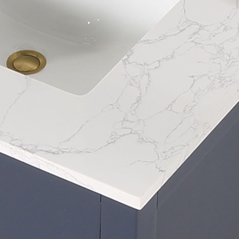 Gavino 30 Single Bathroom Vanity with Top Royal Blue Close Up