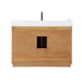 Gavino 42 inch Single Bathroom Vanity with Top Light Brown Back View