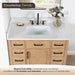 Gavino 42 Single Bathroom Vanity with Top Light Brown Countertop Front View