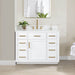Gavino 42 Single Bathroom Vanity with Top White Front View