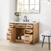 Gavino 48 inch Single Bathroom Vanity with Top Light Brown Open
