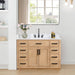 Gavino 48 Single Bathroom Vanity with Top Light Brown Front View