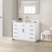 Gavino 48 Single Bathroom Vanity with Top White Side View