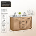 Gavino 54 Double Bathroom Vanity with Top Light Brown Dimensions