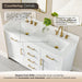 Gavino 54 Double Bathroom Vanity with Top White Countertop