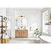 Gavino 54 inch Double Bathroom Vanity with Top Light Brown Front View