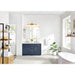 Gavino 54 inch Double Bathroom Vanity with Top Royal Blue Front View