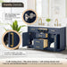 Gavino 54 inch Double Bathroom Vanity with Top Royal Blue Open Drawer