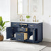 Gavino 54 inch Double Bathroom Vanity with Top Royal Blue Open