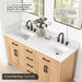 Gavino 60 Double Bathroom Vanity with Top Light Brown Countertop