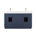 Gavino 60 Double Bathroom Vanity with Top Royal Blue Back View