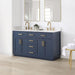 Gavino 60 Double Bathroom Vanity with Top Royal Blue Corner View