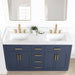Gavino 60 Double Bathroom Vanity with Top Royal Blue Top Front View