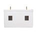 Gavino 60 Double Bathroom Vanity with Top White Back View