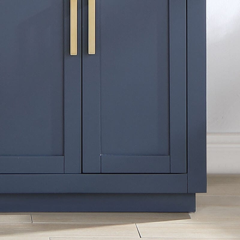 Gavino 60 inch Double Bathroom Vanity with Top Royal Blue Close Up Door