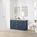 Gavino 60 inch Double Bathroom Vanity with Top Royal Blue Corner View