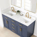 Gavino 60 inch Double Bathroom Vanity with Top Royal Blue Countertop