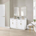 Gavino 60 inch Double Bathroom Vanity with Top White Corner View
