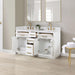 Gavino 60 inch Double Bathroom Vanity with Top White Open Drawer