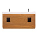Gavino 72 inch Double Bathroom Vanity with Top Ligth Brown Back View